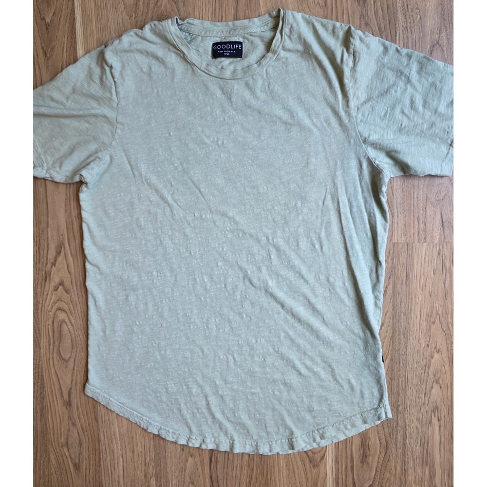 Good Life Mens T Shirt Green Size‎ Large Short Sleeve Crew Neck Cotton